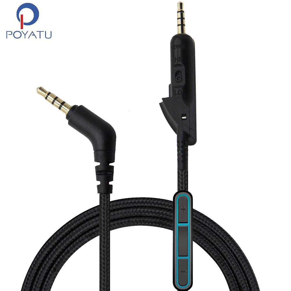 Wired Earphone Mic - Poyatu استبدال كابل ل Bose QC15