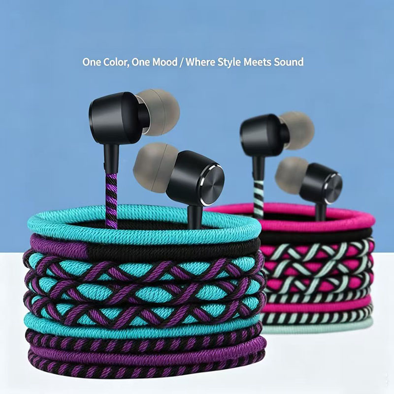 Audiophile Headphone Wired - سماعات أذن سلكية مضفرة بمقبس 3.5