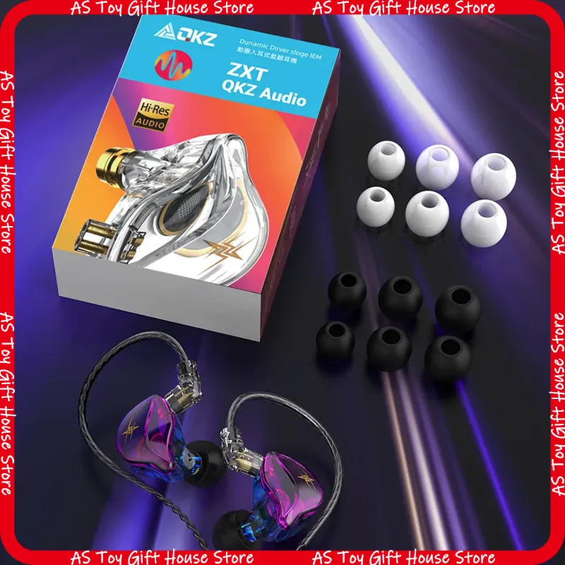 سماعات أذن سلكية QKZ ZXT عالية - مراجعة Wired Earphone Mic وسعره